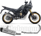Système D'Échappement Complet Sans Catalyseur Et Homologué Au Niveau Sonore Indy-Race Evo Titanium Embout Acier - Arrow Special Parts Compatible Avec Voge Valico 800 Dsx Rally (2025-2026)