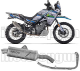 Système D'Échappement Complet Sans Catalyseur Et Homologué Au Niveau Sonore Indy-Race Evo Titanium - Arrow Special Parts Compatible Avec Cfmoto 450 Mt (2024)