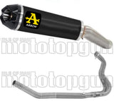 Système D'Échappement Complet Sans Catalyseur Et Homologué Au Niveau Sonore Indy-Race Aluminium Noir Carbon - Arrow Special Parts Compatible Avec Kawasaki Ninja 400 (2023)