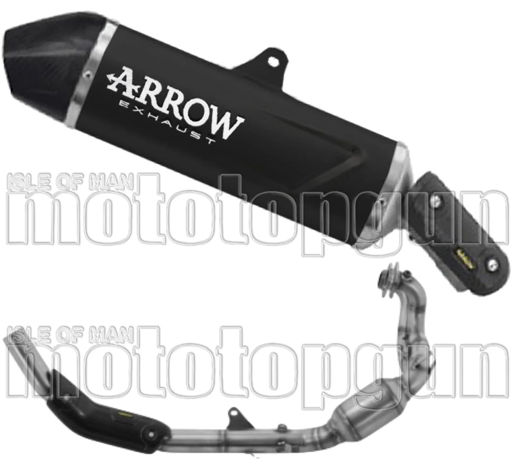 Système D'Échappement Complet Sans Catalyseur Et Homologué Au Niveau Sonore Indy-Race Evo Aluminium Noir Embout Carby - Arrow Special Parts Compatible Avec Aprilia Tuareg 660 (2025-2026)