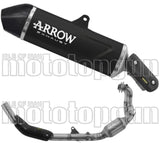 Système D'Échappement Complet Sans Catalyseur Et Homologué Au Niveau Sonore Indy-Race Evo Aluminium Noir Embout Carby - Arrow Special Parts Compatible Avec Aprilia Tuareg 660 (2025-2026)