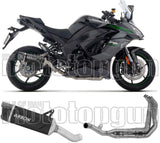 Système D'Échappement Complet Sans Catalyseur Et Homologué Au Niveau Sonore Indy-Race Evo Aluminium Noir Embout Carby - Arrow Special Parts Compatible Avec Kawasaki Ninja 1100 Sx (2025-2026)