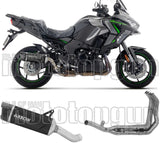 Système D'Échappement Complet Sans Catalyseur Et Homologué Au Niveau Sonore Indy-Race Evo Aluminium Noir Embout Carby - Arrow Special Parts Compatible Avec Kawasaki Versys 1100 (2025-2026)