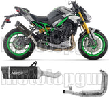 Système D'Échappement Complet Sans Catalyseur Et Homologué Au Niveau Sonore Indy-Race Evo Aluminium Noir Embout Carby - Arrow Special Parts Compatible Avec Kawasaki Z 900 (2025-2026)
