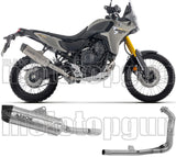 Système D'Échappement Complet Sans Catalyseur Et Homologué Au Niveau Sonore Indy-Race Evo Aluminium Embout Carby - Arrow Special Parts Compatible Avec Yamaha Ténéré 700 (2025-2026)