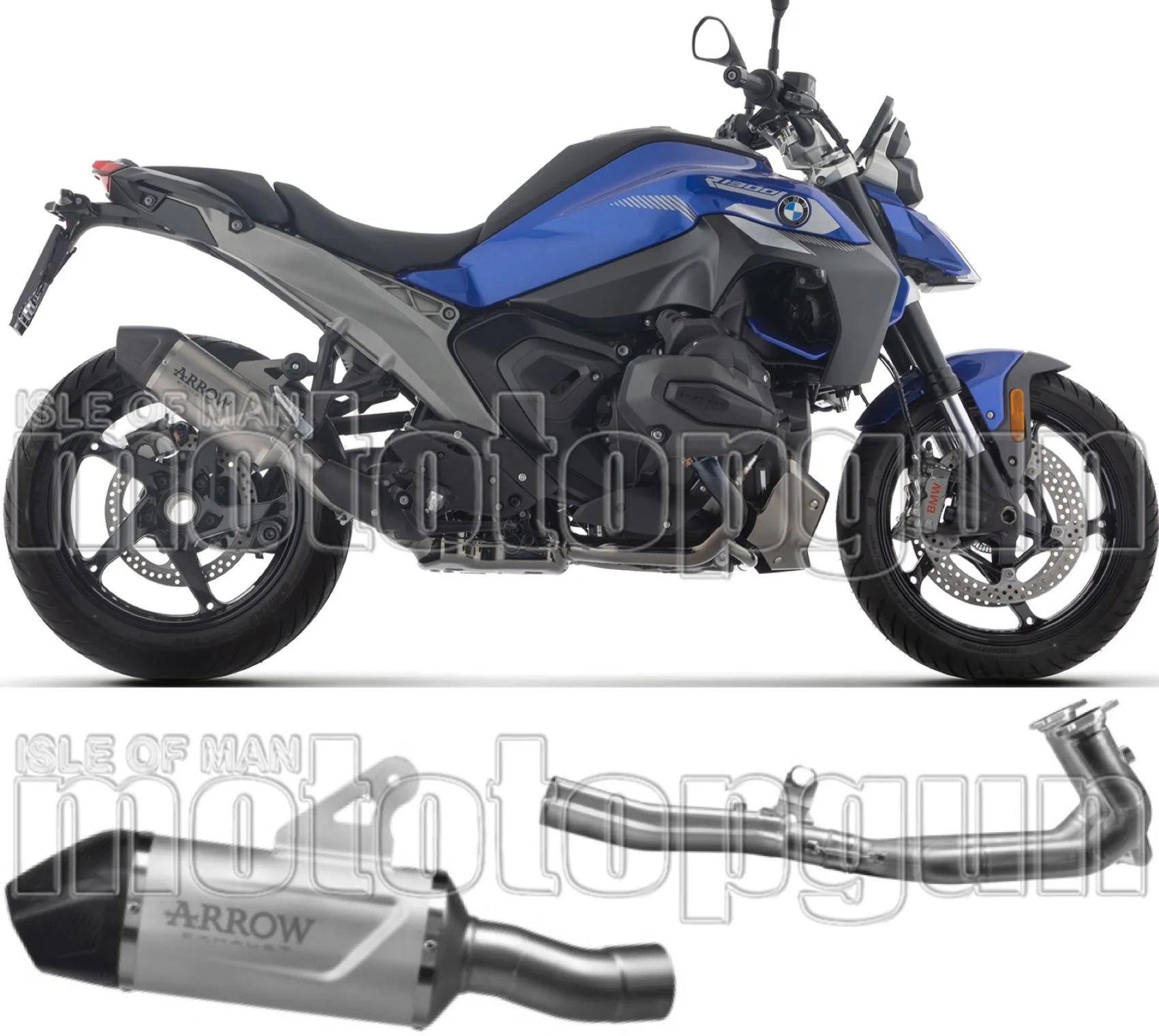 Système D'Échappement Complet Sans Catalyseur Et Homologué Au Niveau Sonore Indy-Race Evo Titanium Embout Carby - Arrow Special Parts Compatible Avec Bmw R 1300 Rs (2025-2026)