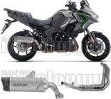 Système D'Échappement Complet Sans Catalyseur Et Homologué Au Niveau Sonore Indy-Race Evo Titanium Embout Carby - Arrow Special Parts Compatible Avec Kawasaki Versys 1100 (2025-2026)