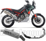 Système D'Échappement Complet Sans Catalyseur Et Homologué Au Niveau Sonore Indy-Race Evo Titanium Embout Carby - Arrow Special Parts Compatible Avec Aprilia Tuareg 660 (2025-2026)
