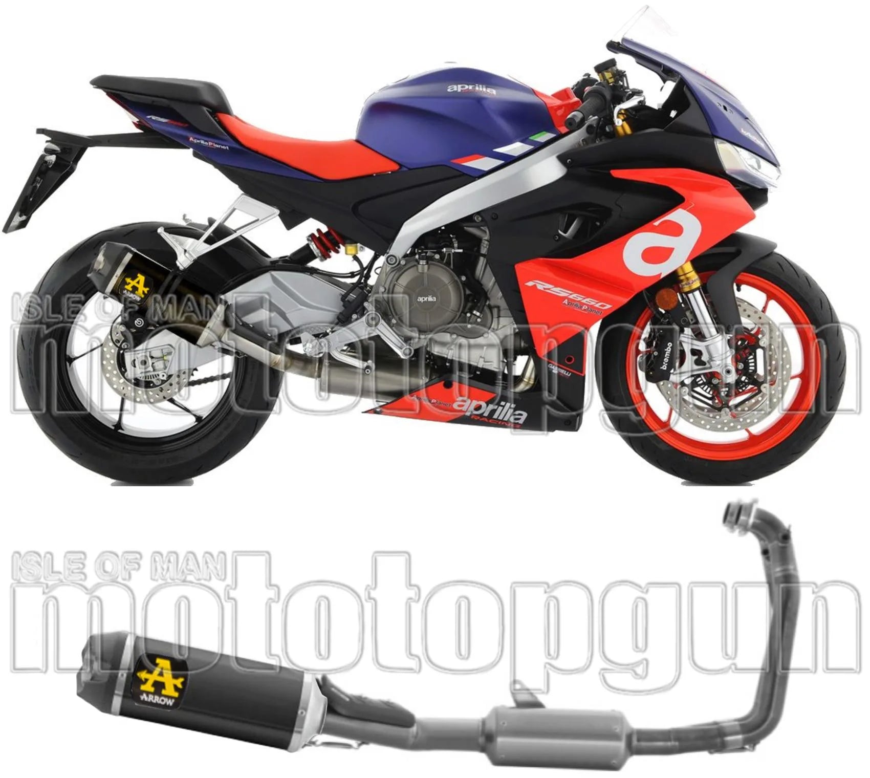 Système D'Échappement Complet Avec Catalyseur Et Homologation Acoustique Indy-Race Aluminium Noir Carbon - Arrow Special Parts Compatible Avec Aprilia Tuono 660 (2021-2024)