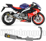 Système D'Échappement Complet Avec Catalyseur Et Homologation Acoustique Indy-Race Titanium Carbon - Arrow Special Parts Compatible Avec Aprilia Tuono 660 (2021-2024)