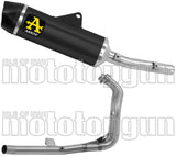 Système D'Échappement Complet Sans Catalyseur Et Homologué Au Niveau Sonore Indy-Race Aluminium Noir Embout Carby - Arrow Special Parts Compatible Avec Yamaha Ténéré 700 (2025-2026)