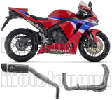 Système D'Échappement Complet Sans Catalyseur Et Homologué Au Niveau Sonore Indy-Race Aluminium Noir Carbon - Arrow Special Parts Compatible Avec Honda Cbr 600 Rr (2024-2026)