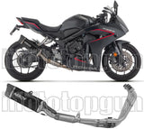 Système D'Échappement Complet Avec Catalyseur Et Homologation Acoustique Indy-Race Evo Aluminium Noir Embout Carby - Arrow Special Parts Compatible Avec Honda Cbr 650 R (2024-2026)