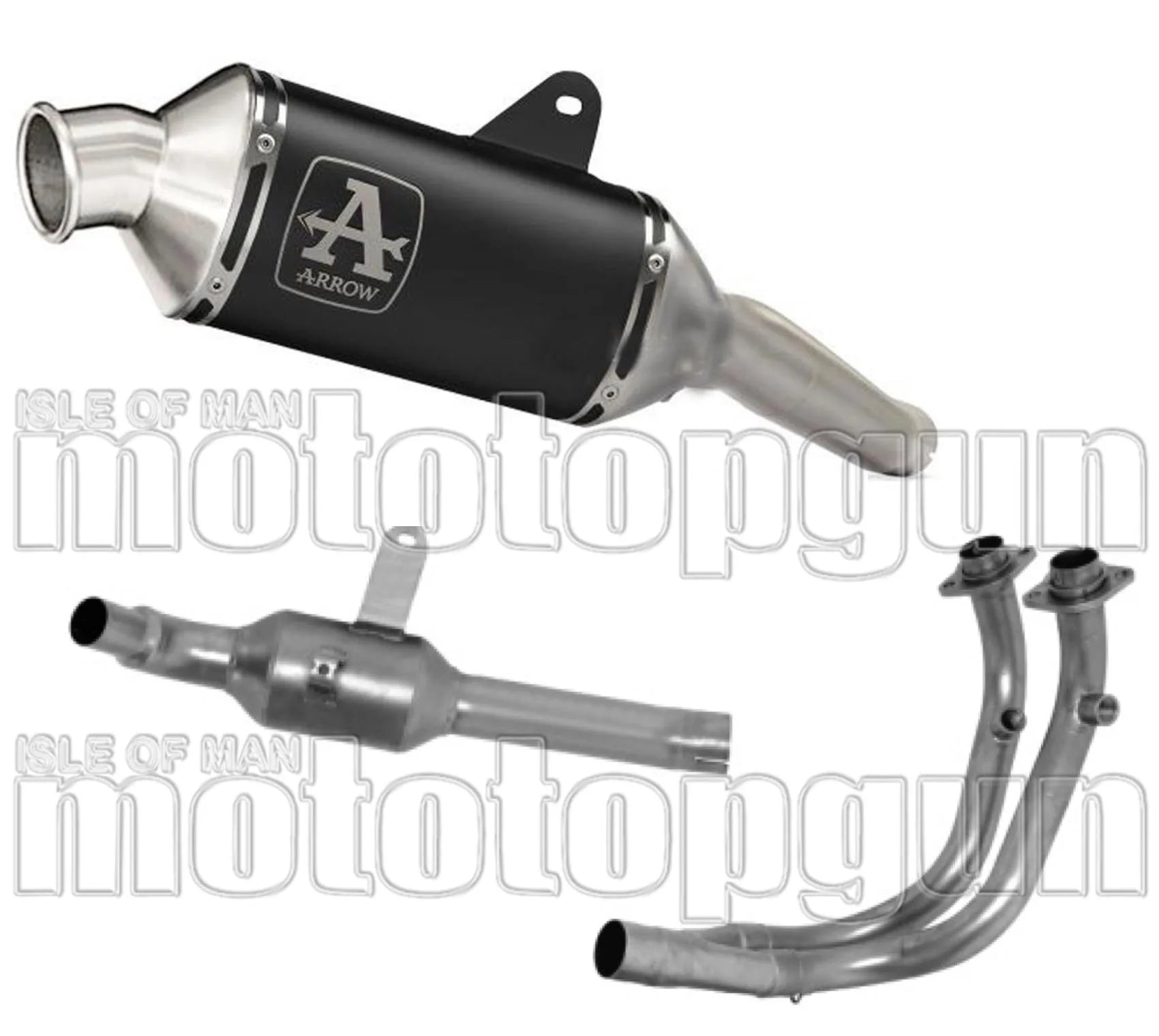 Système D'Échappement Complet Sans Catalyseur Et Homologué Au Niveau Sonore Indy-Race Aluminium Noir Acier - Arrow Special Parts Compatible Avec Moto Morini X-Cape 650 (2022-2025)