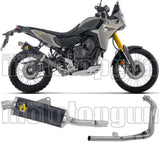 Système D'Échappement Complet Sans Catalyseur Et Homologué Au Niveau Sonore Indy-Race Aluminium Noir Embout Acier - Arrow Special Parts Compatible Avec Yamaha Ténéré 700 (2025-2026)