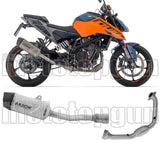 Système D'Échappement Complet Sans Catalyseur Et Homologué Au Niveau Sonore Indy-Race Titanium Carbon - Arrow Special Parts Compatible Avec Ktm 125 Duke (2024-2026)