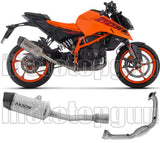 Système D'Échappement Complet Sans Catalyseur Et Homologué Au Niveau Sonore Indy-Race Titanium Carbon - Arrow Special Parts Compatible Avec Ktm 390 Duke (2024-2026)