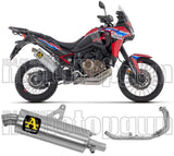 Système D'Échappement Complet Sans Catalyseur Et Homologué Au Niveau Sonore Maxi Race-Tech Titanium Acier - Arrow Special Parts Compatible Avec Honda Crf 1100 L Africa Twin (2024-2026)