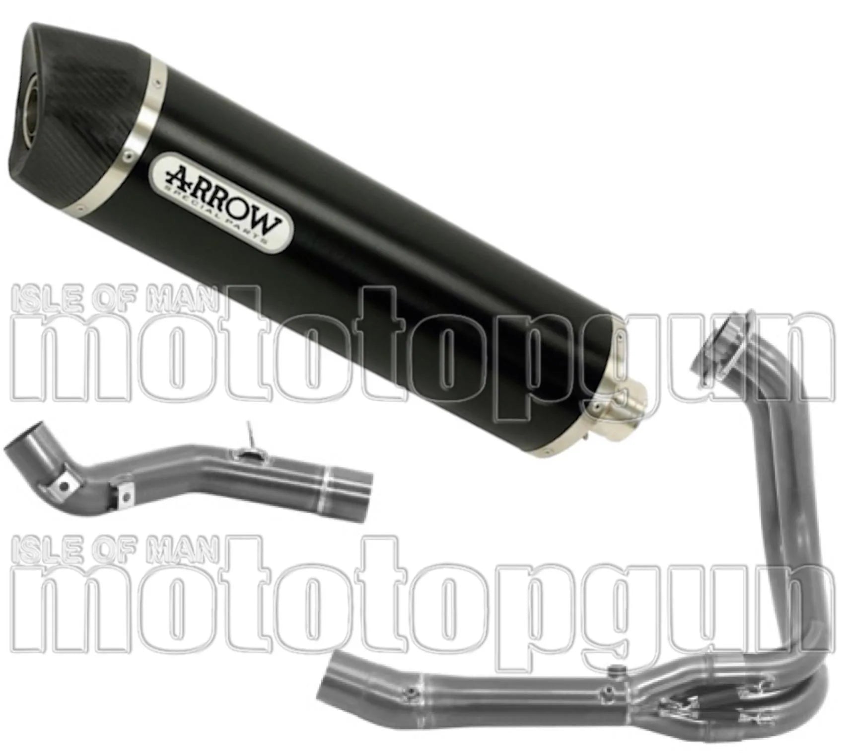Système D'Échappement Complet Sans Catalyseur Et Homologué Au Niveau Sonore Maxi Race-Tech Aluminium Noir Carbon - Arrow Special Parts Compatible Avec Bmw F 750 Gs (2021-2024)