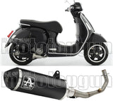 Système D'Échappement Complet Avec Catalyseur Et Homologation Acoustique Urban Aluminium Noir Aluminium Noir - Arrow Special Parts Compatible Avec Piaggio Vespa Gtv 300 (2023-2024)