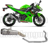 Système D'Échappement Complet Sans Catalyseur Et Homologué Au Niveau Sonore Pro-Race Nichrom Acier - Arrow Special Parts Compatible Avec Kawasaki Ninja 400 (2023)