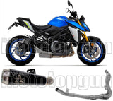 Système D'Échappement Complet Sans Catalyseur Et Homologué Au Niveau Sonore Pro-Race Nichrom Noir Acier - Arrow Special Parts Compatible Avec Suzuki Gsx-S 950 (2021-2023)