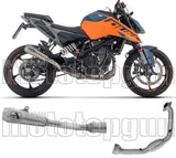 Système D'Échappement Complet Sans Catalyseur Et Homologué Au Niveau Sonore Pro-Race Nichrom - Arrow Special Parts Compatible Avec Ktm 125 Duke (2024-2026)