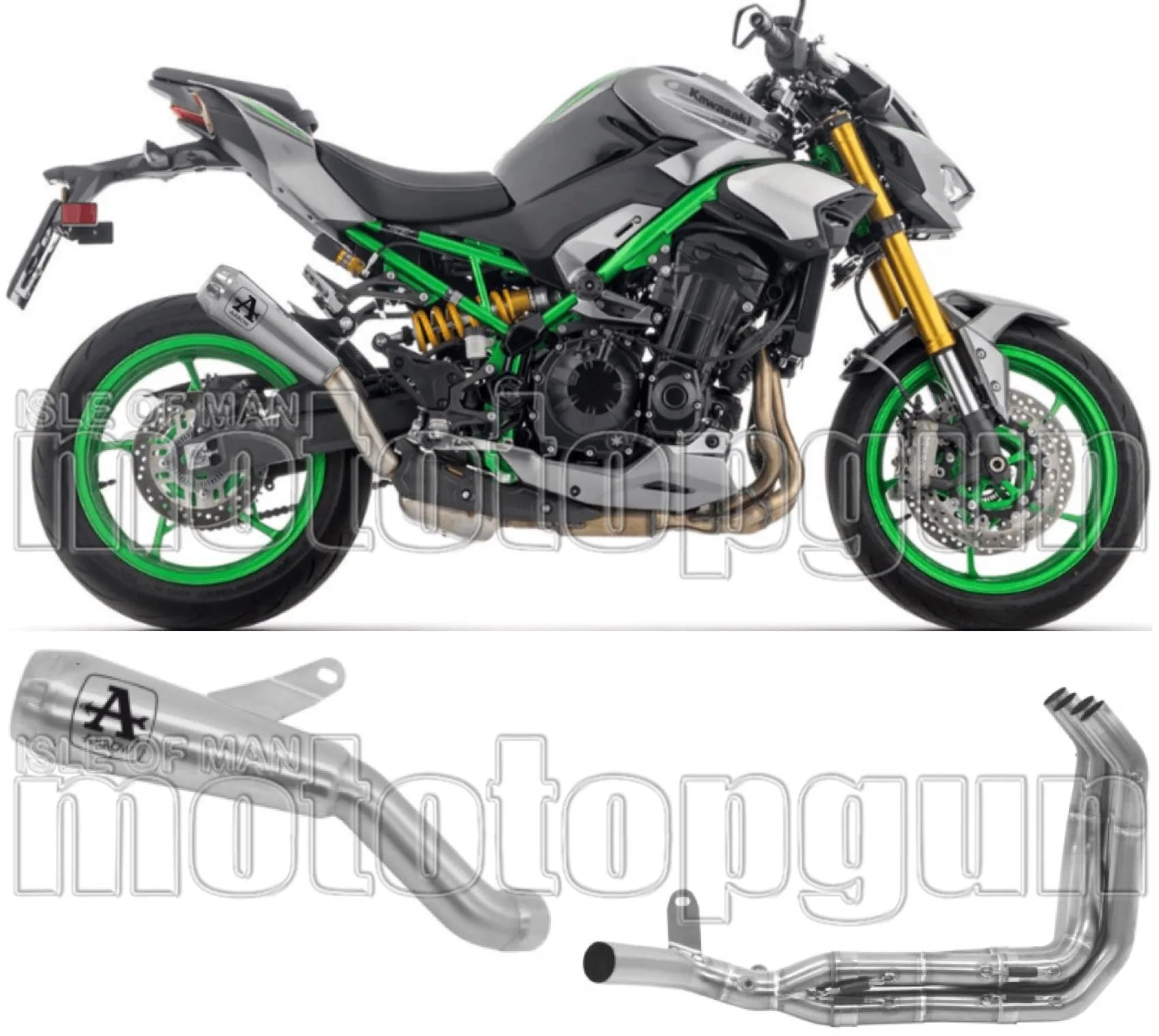 Système D'Échappement Complet Sans Catalyseur Et Homologué Au Niveau Sonore Pro-Race Titanium - Arrow Special Parts Compatible Avec Kawasaki Z 900 (2025-2026)