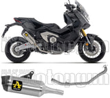Système D'Échappement Complet Sans Catalyseur Et Homologué Au Niveau Sonore Race-Tech Short Aluminium Embout Carby - Arrow Special Parts Compatible Avec Honda X-Adv 750 (2025-2026)