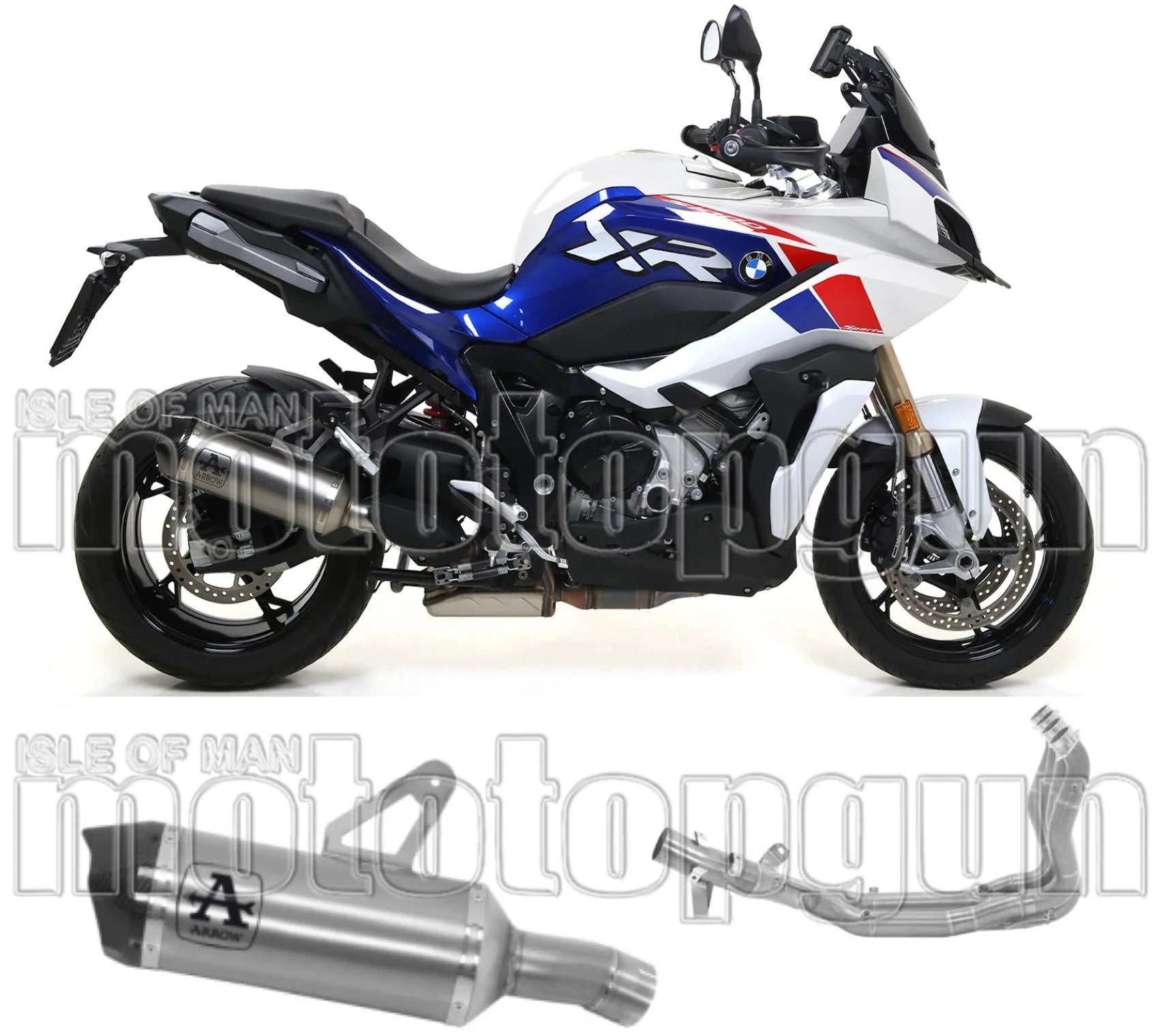 Système D'Échappement Complet Sans Catalyseur Et Homologué Au Niveau Sonore Race-Tech Titanium Carbon - Arrow Special Parts Compatible Avec Bmw S 1000 Xr (2020-2023)