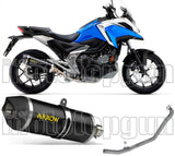 Système D'Échappement Complet Sans Catalyseur Et Homologué Au Niveau Sonore Race-Tech Aluminium Noir Carbon - Arrow Special Parts Compatible Avec Honda Nc 750 X (2021-2022)