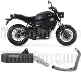 Système D'Échappement Complet Avec Catalyseur Et Homologation Acoustique Rebel Aluminium Noir Carbon - Arrow Special Parts Compatible Avec Yamaha Xsr 700 (2021-2024)