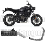 Système D'Échappement Complet Avec Catalyseur Et Homologation Acoustique Rebel Aluminium Noir Aluminium Noir - Arrow Special Parts Compatible Avec Yamaha Xsr 700 (2021-2024)