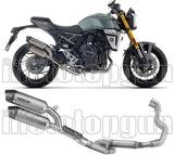 Système D'Échappement Complet Avec Catalyseur Et Homologation Acoustique Round Titanium Embout Carby - Arrow Special Parts Compatible Avec Suzuki Gsx 8T (2025-2026)