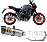 Système D'Échappement Complet Avec Catalyseur Et Homologation Acoustique Thunder Aluminium Carbon - Arrow Special Parts Compatible Avec Yamaha Mt-09 (2021-2023)