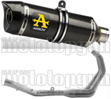 Système D'Échappement Complet Avec Catalyseur Et Homologation Acoustique Thunder Carbon Carbon - Arrow Special Parts Compatible Avec Yamaha Mt-09 (2021-2023)
