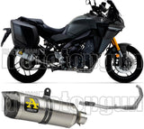 Système D'Échappement Complet Sans Catalyseur Et Homologué Au Niveau Sonore Thunder Aluminium Carbon - Arrow Special Parts Compatible Avec Yamaha Tracer 9 Gt (2021-2024)