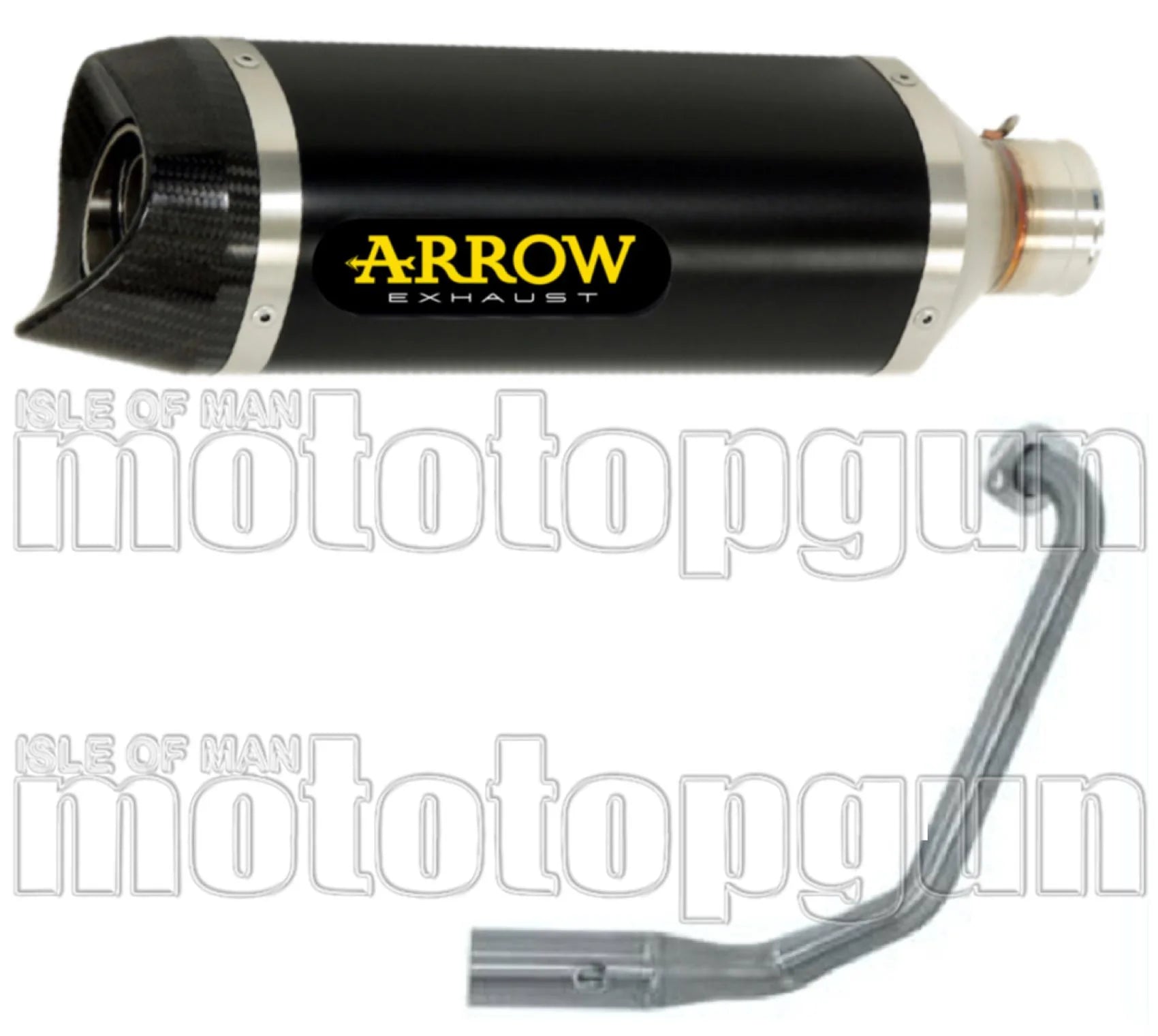 Système D'Échappement Complet Avec Catalyseur Et Homologation Acoustique Thunder Aluminium Noir Carbon - Arrow Special Parts Compatible Avec Yamaha Mt-125 (2021-2024)