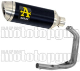 Système D'Échappement Complet Avec Catalyseur Et Homologation Acoustique Thunder Aluminium Noir Acier - Arrow Special Parts Compatible Avec Yamaha Mt-07 (2021-2024)