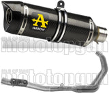 Système D'Échappement Complet Avec Catalyseur Et Homologation Acoustique Thunder Carbon Carbon - Arrow Special Parts Compatible Avec Yamaha Tracer 9 Gt (2021-2024)