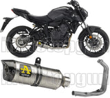 Système D'Échappement Complet Sans Catalyseur Et Homologué Au Niveau Sonore Thunder Titanium Carbon - Arrow Special Parts Compatible Avec Yamaha Mt-07 (2021-2024)