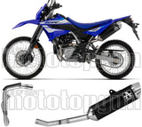 Système D'Échappement Complet Sans Catalyseur Et Homologué Au Niveau Sonore Thunder Aluminium Noir Embout Acier - Arrow Special Parts Compatible Avec Yamaha Wr 125 R (2026)
