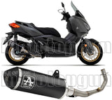 Système D'Échappement Complet Avec Catalyseur Et Homologation Acoustique Urban Aluminium Noir Acier Noir - Arrow Special Parts Compatible Avec Yamaha X-Max 125 (2021-2024)