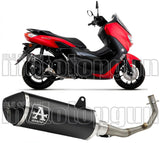 Système D'Échappement Complet Avec Catalyseur Et Homologation Acoustique Urban Aluminium Noir Acier Noir - Arrow Special Parts Compatible Avec Yamaha N-Max 125 (2021-2024)