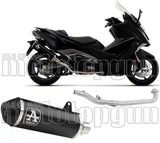 Système D'Échappement Complet Avec Catalyseur Et Homologation Acoustique Urban Aluminium Noir Acier - Arrow Special Parts Compatible Avec Kymco Ak 550 (2021-2026)