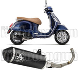 Système D'Échappement Complet Sans Catalyseur Et Homologué Au Niveau Sonore Urban Aluminium Noir Acier Noir - Arrow Special Parts Compatible Avec Piaggio Vespa Gts 125 Ie (2021-2023)