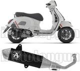 Système D'Échappement Complet Avec Catalyseur Et Homologation Acoustique Urban Aluminium Noir Embout Acier - Arrow Special Parts Compatible Avec Piaggio Vespa Gts 310 (2025-2026)