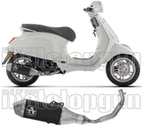 Système D'Échappement Complet Non Catalysé Et Sans Homologation Acoustique Urban Aluminium Noir Embout Acier - Arrow Special Parts Compatible Avec Piaggio Vespa Primavera 125 (2025)