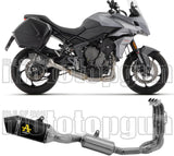 Complete Catalytic Exhaust System With Sound Certification Veloce Black Aluminium Carbon - Arrow Special Parts Compatible With Triumph Tiger 660 Sport (2022-2024)