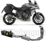 Système D'Échappement Complet Avec Catalyseur Et Homologation Acoustique Veloce Aluminium Noir Carbon - Arrow Special Parts Compatible Avec Triumph Tiger 660 Sport (2022-2024)
